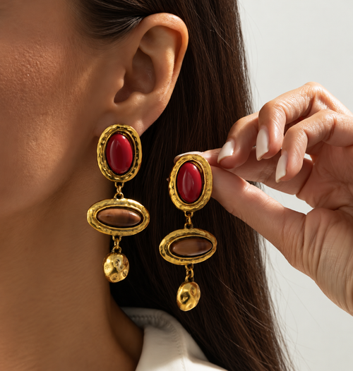 Amber Earth Earrings