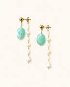 Jade & Baroque Pearl Earrings
