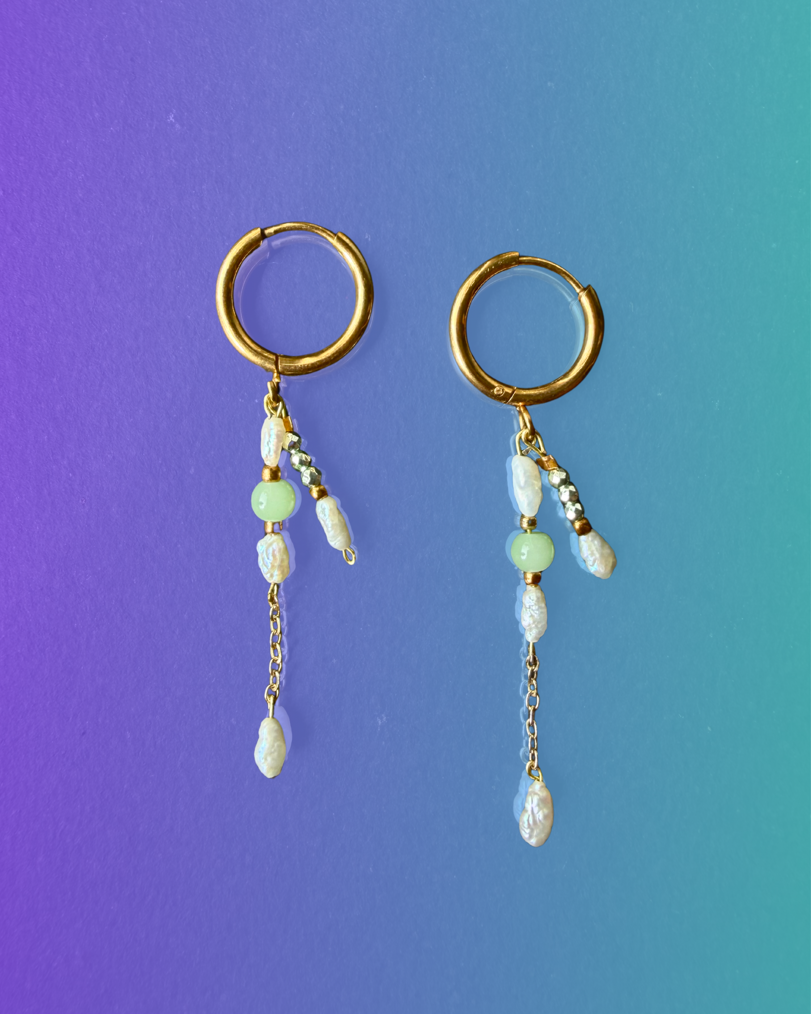 Sage & Pearl Earrings